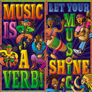 Music is a Verb/Let Your Music Shine Poster Set