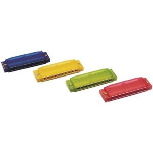 Hohner Kids Clearly Colorful Translucent Harmonica, Assorted Colors