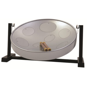 Panyard Jumbie Jam W1084 Steel Drum Table Top Stand Silver G Diatonic