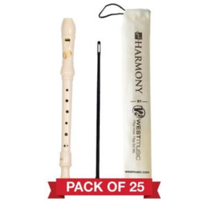 Harmony by West Music Soprano Recorder 25pk, Ivory