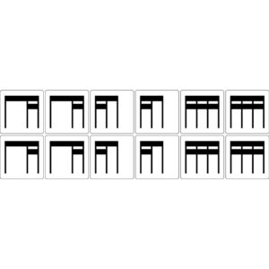 Stick Notation Rhythm Block Magnets Set 2
