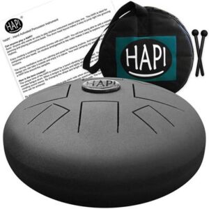HAPI Drum SLIM-G MAJ 12" Steel Tongue Drum - G Major Pentatonic, Black