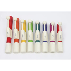 Chroma-Notes CNC8 8-note Diatonic Student Hand Chime Set, Boomwhacker Colors