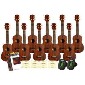 Makala MK-S Soprano Ukulele Classroom Set, Set of 10 Ukuleles