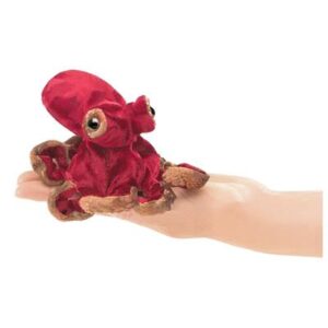 Folkmanis 2767 Mini Red Octopus Finger Puppet