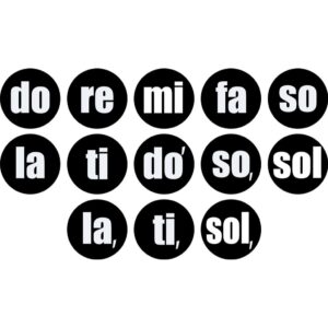 Solfege Dots Magnets Black and White Student Set - Acrylic