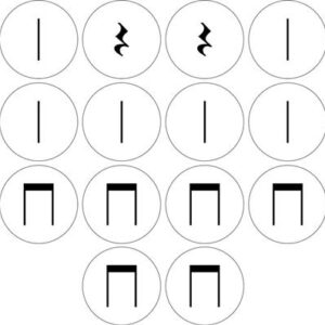 Stick Notation Rhythm Block Magnets Student Set 1 - Acrylic