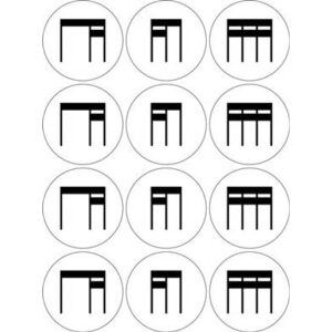 Stick Notation Rhythm Block Magnets Student Set 2 - Acrylic