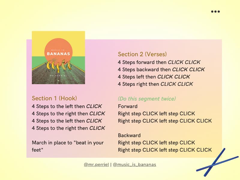 Music Is Bananas Steps