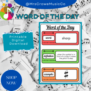 Music Word of the Day Posters